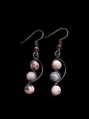 Pink Zebra Jasper Earrings